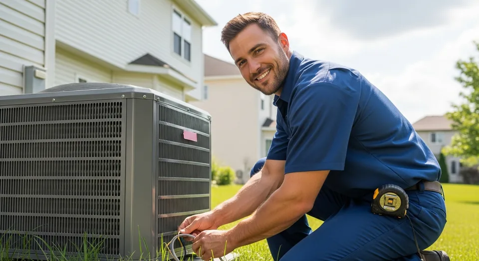 Air Conditioning professional at work in Kitchener